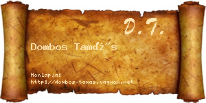 Dombos Tamás névjegykártya